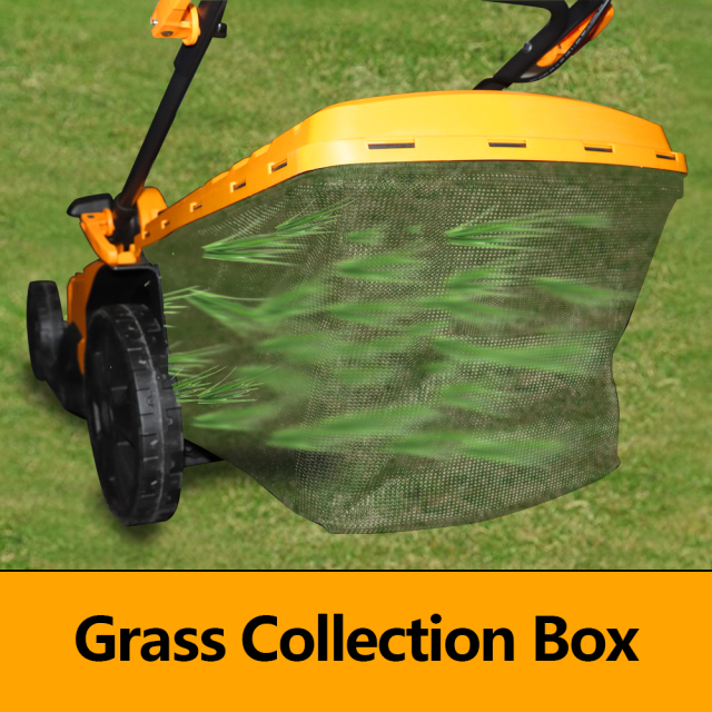 WORKSITE 2 Battery Lawn Mower Plastic 55L Garden Mower Grass Cutter 20V Rechargeable Brushless Cordless Hand Push Lawn Mower