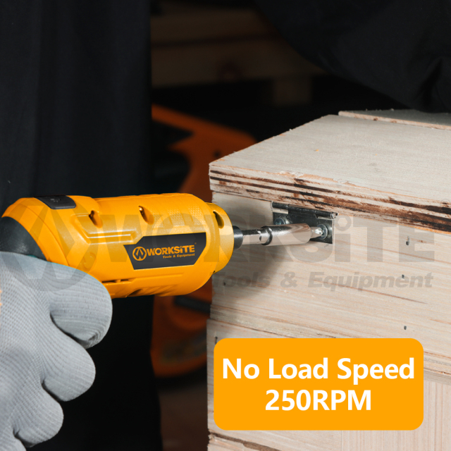 WORKSITE 4V Cordless Screwdriver 1/4" Chuck Mini Small Battery Rechargeable Power Screwdrivers with Pivoting Handle