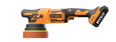 WORKSITE 20V Max Cordless Dual Action Polisher 4 Pole Motor 5" Dial Switch Battery Power 550RPM Handheld Polishers Machine